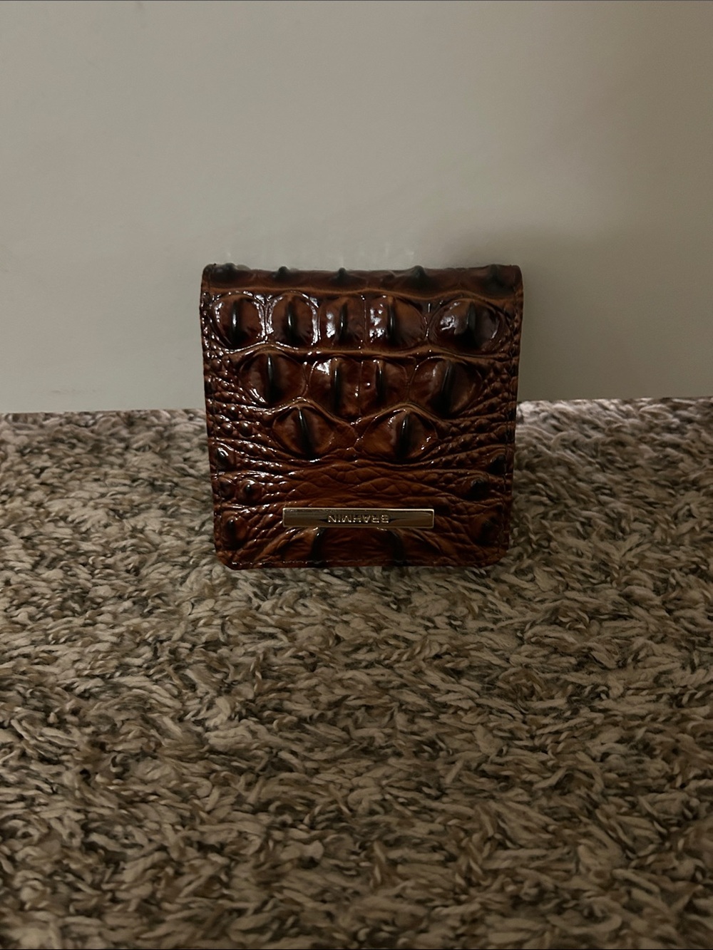 Brahmin Brown Croc-Embossed Shoulder Bag - Picture 4 of 8